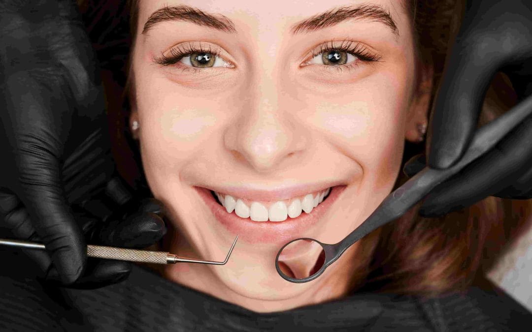 woman having dental bonding